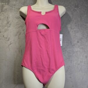 Charmo Cut Out Scoop Neck One Piece Swimsuit Size Medium Adjustable Wide Strap